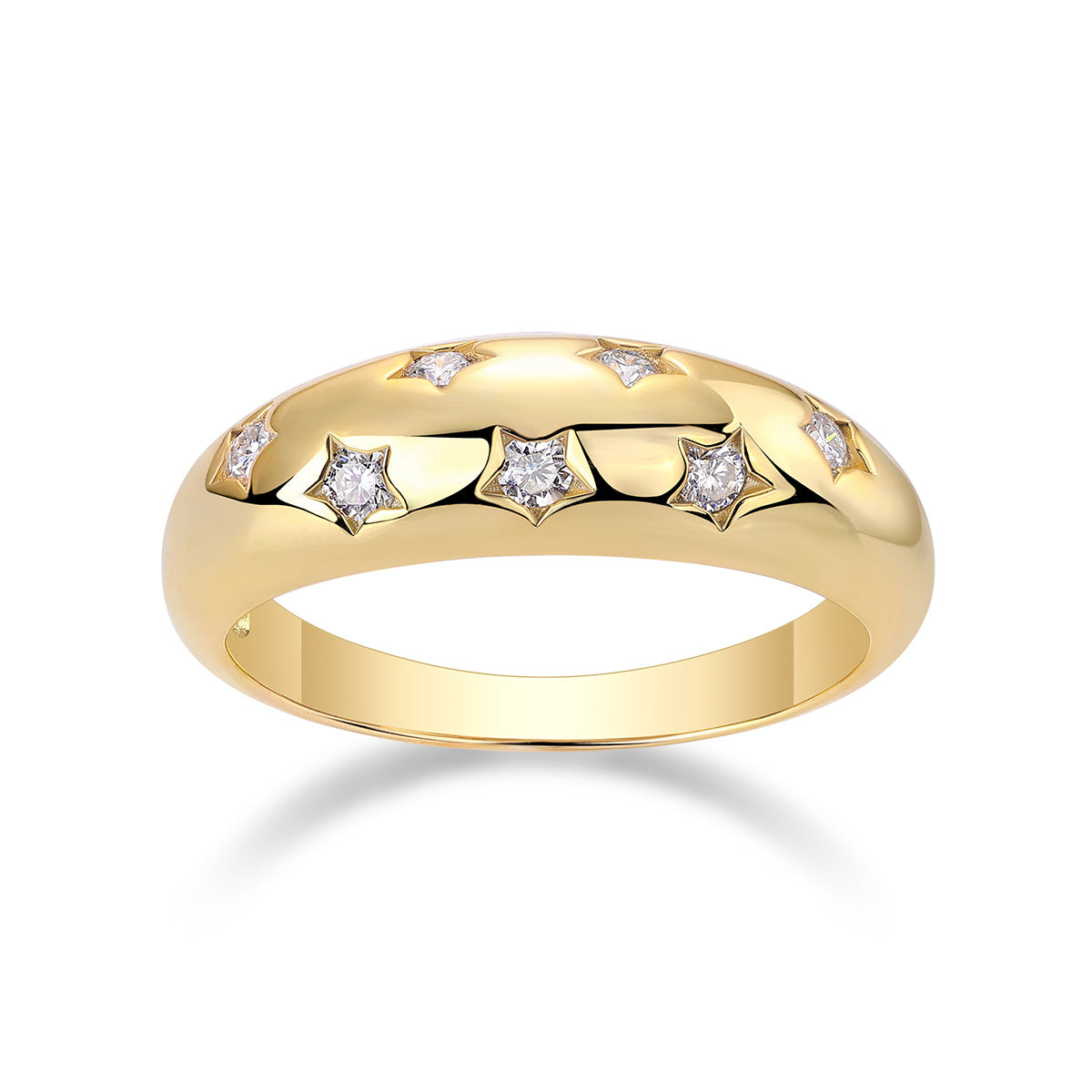Trendy Diamond Rings, Wedding Rings, Luxury Fashion, Silver Rings Set With Moissanite