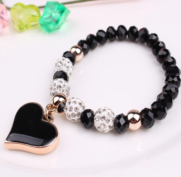 Elastic Crystal Bracelet & Bangle Heart Bracelets