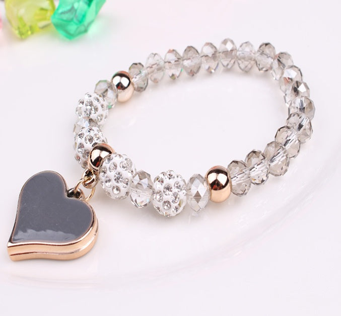 Elastic Crystal Bracelet & Bangle Heart Bracelets