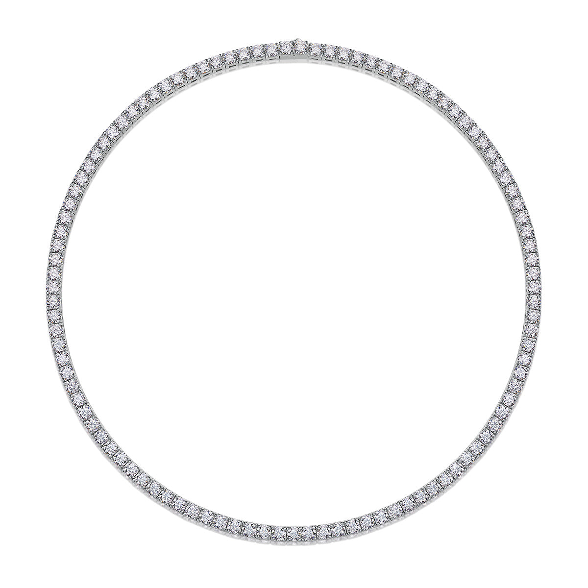Long Star River Luxury Fashion Inlaid Mosan Diamond S925 Silver Necklace