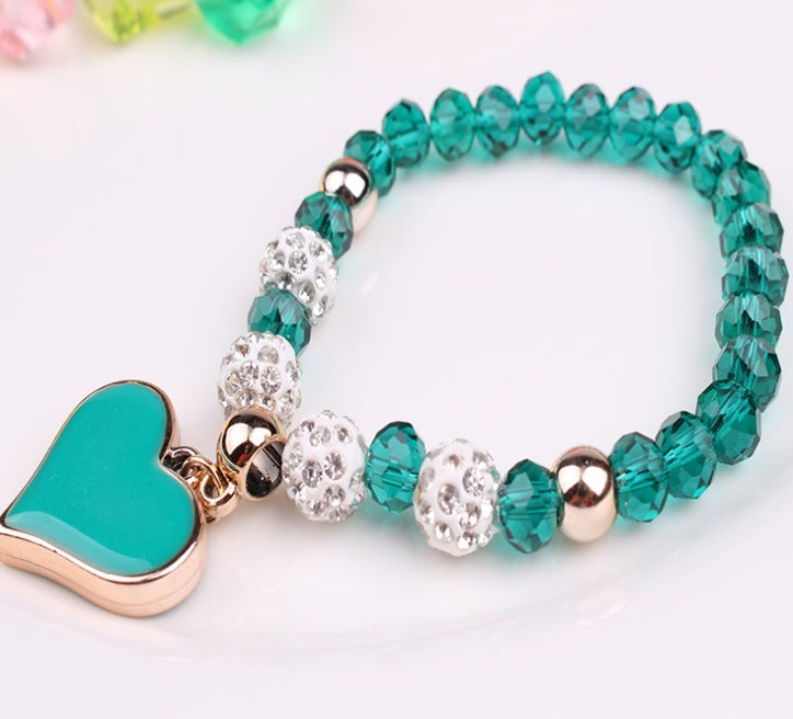 Elastic Crystal Bracelet & Bangle Heart Bracelets